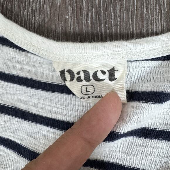 Pact Organic Cotton Relaxed Slub Tank Maxi Dress Cornflower Large - Picture 5 of 10